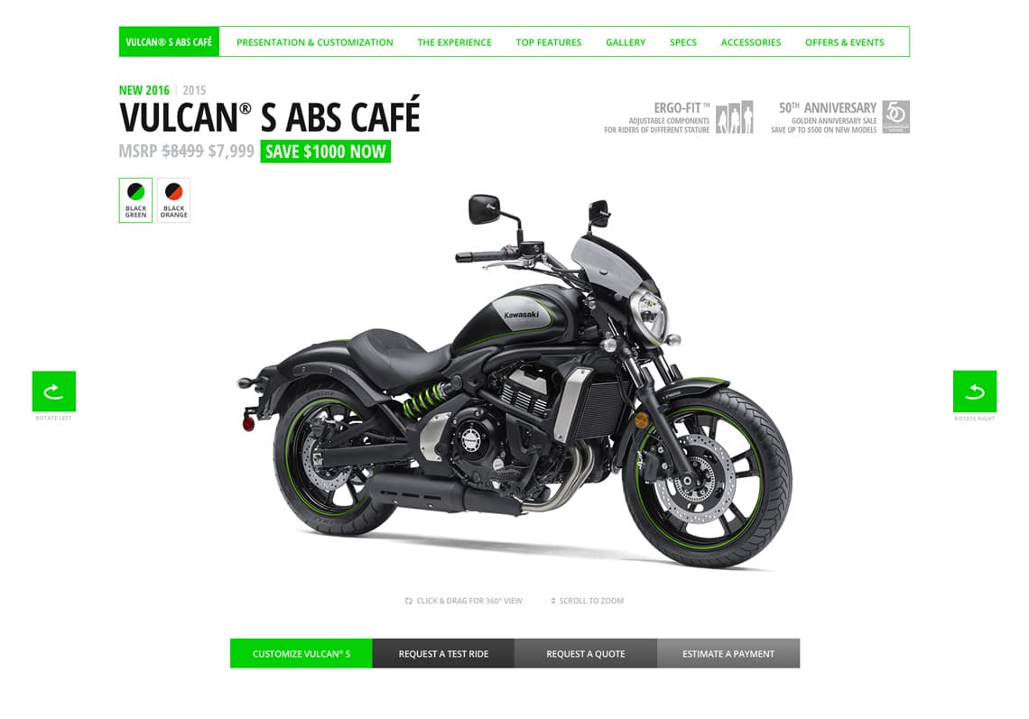 The redesigned header