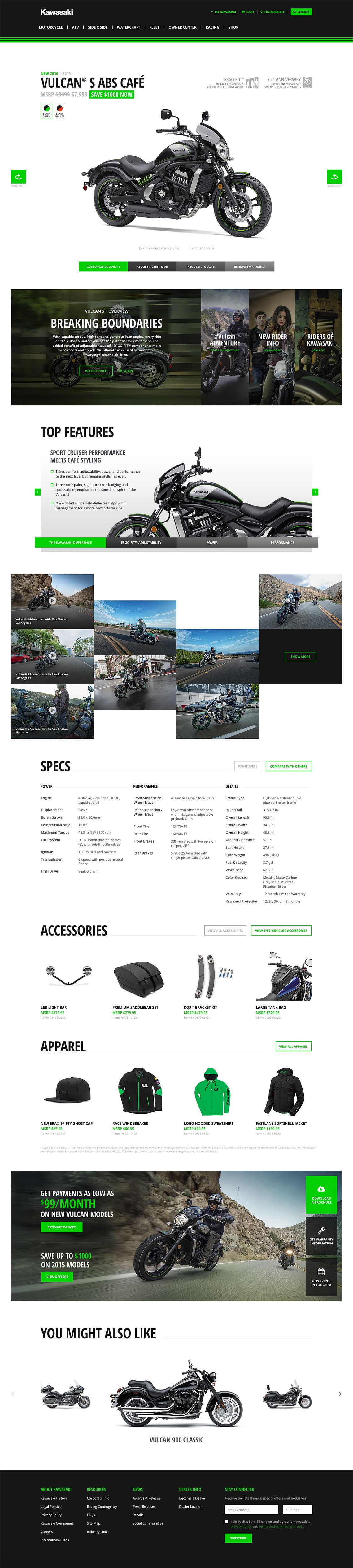 Final hi-fidelity mockup of the page