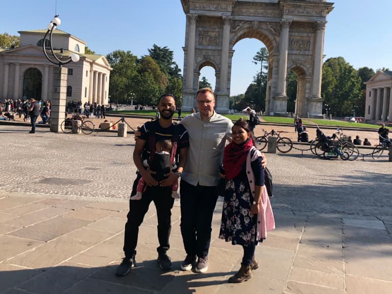 Foysal, Subona and I in Milan. September 2021